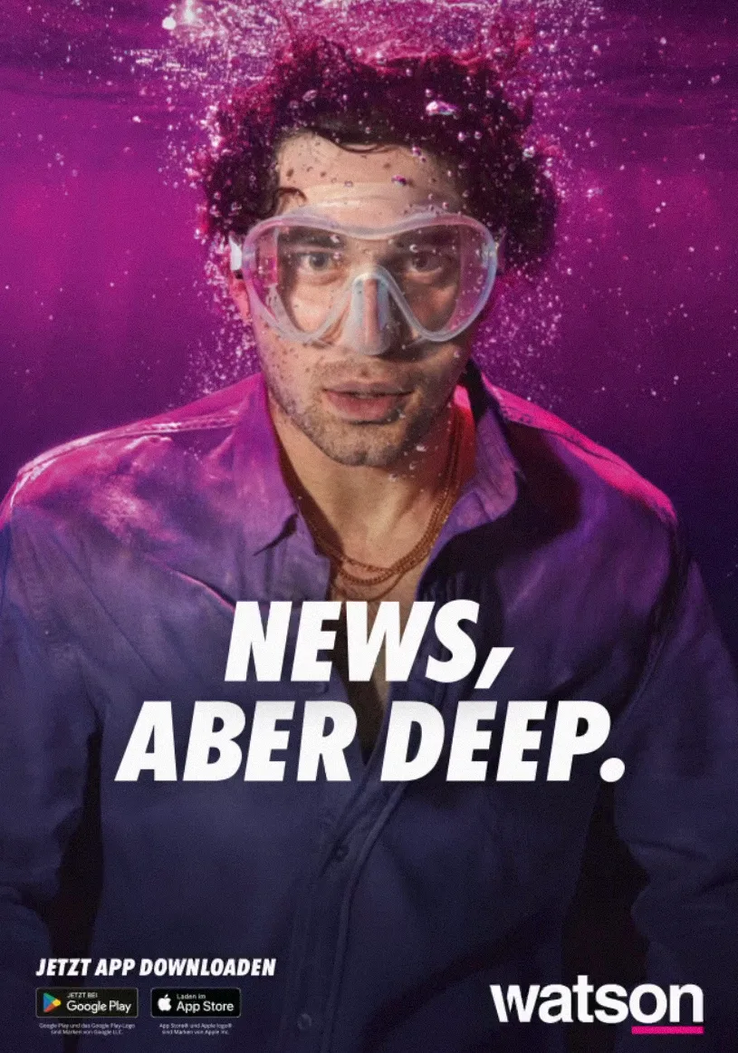 WATSON "News, aber Deep" Kampagne
